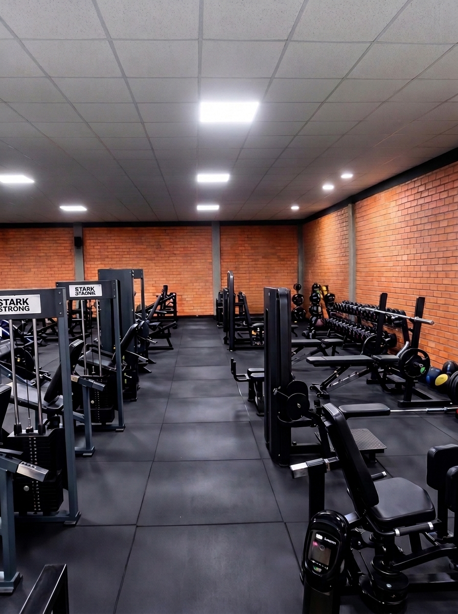 Área de musculação e peso livre da Iron Dream